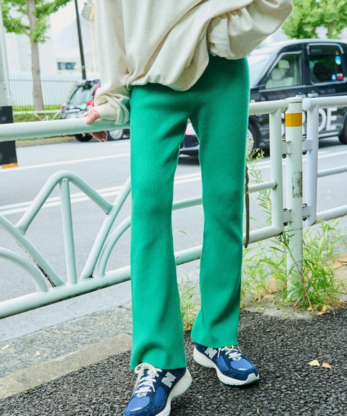 Auntie Rosa Holiday（アンティローザホリデー）の「※入荷禁止※リブニットパンツ / サイズ展開あり（その他パンツ・レディース・アイボリー/チャコールグレー/モカ/グリーン/ブラック・MEDIUM/SMALL）」の14枚目の写真