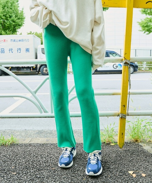 Auntie Rosa Holiday（アンティローザホリデー）の「※入荷禁止※リブニットパンツ / サイズ展開あり（その他パンツ・レディース・アイボリー/チャコールグレー/モカ/グリーン/ブラック・MEDIUM/SMALL）」の17枚目の写真