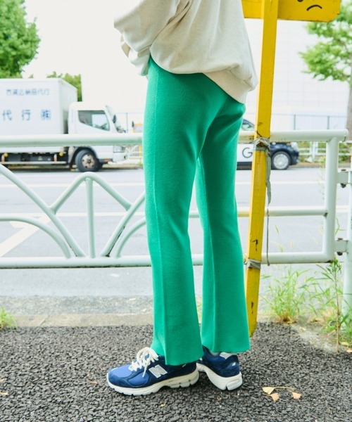 Auntie Rosa Holiday（アンティローザホリデー）の「※入荷禁止※リブニットパンツ / サイズ展開あり（その他パンツ・レディース・アイボリー/チャコールグレー/モカ/グリーン/ブラック・MEDIUM/SMALL）」の18枚目の写真