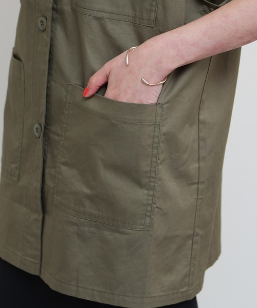 COLONY 2139（コロニートゥーワンスリーナイン）の「ミリタリーベスト（ベスト・レディース・カーキ/アイボリー・FREE）」の21枚目の写真