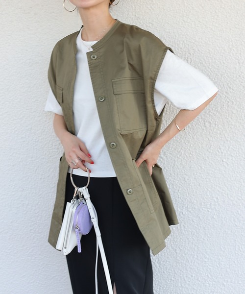 COLONY 2139（コロニートゥーワンスリーナイン）の「ミリタリーベスト（ベスト・レディース・カーキ/アイボリー・FREE）」の7枚目の写真