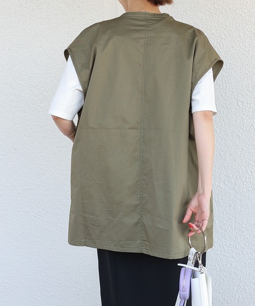 COLONY 2139（コロニートゥーワンスリーナイン）の「ミリタリーベスト（ベスト・レディース・カーキ/アイボリー・FREE）」の22枚目の写真