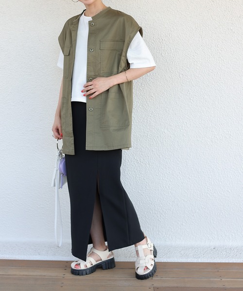 COLONY 2139（コロニートゥーワンスリーナイン）の「ミリタリーベスト（ベスト・レディース・カーキ/アイボリー・FREE）」の3枚目の写真