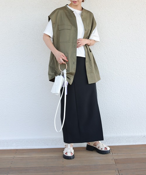 COLONY 2139（コロニートゥーワンスリーナイン）の「ミリタリーベスト（ベスト・レディース・カーキ/アイボリー・FREE）」の8枚目の写真