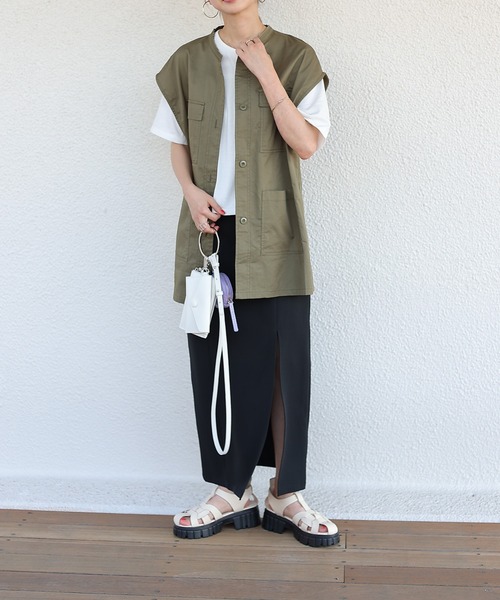 COLONY 2139（コロニートゥーワンスリーナイン）の「ミリタリーベスト（ベスト・レディース・カーキ/アイボリー・FREE）」の18枚目の写真