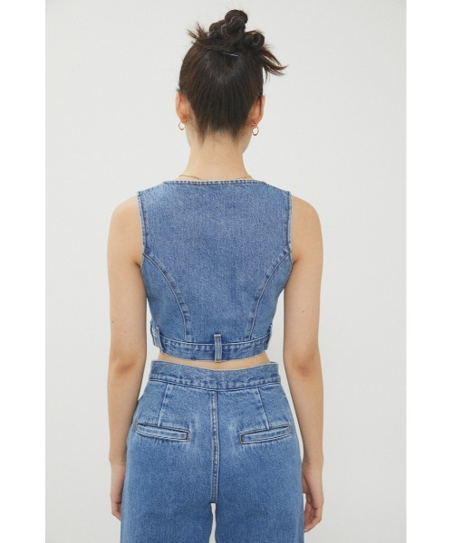 LAGUA GEM（ラグアジェム）の「VELA DENIM VEST-A デニムベスト（ベスト・レディース・ライトブルー/ブルー・FREE）」の10枚目の写真