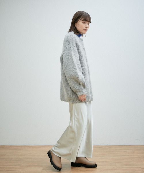 Omekashi（オメカシ）の「【EC限定カラーあり】スーパーシャギーニットコート（ニット/セーター・レディース・ライトグレー/ブラック/ピンク/オフホワイト・FREE）」の14枚目の写真