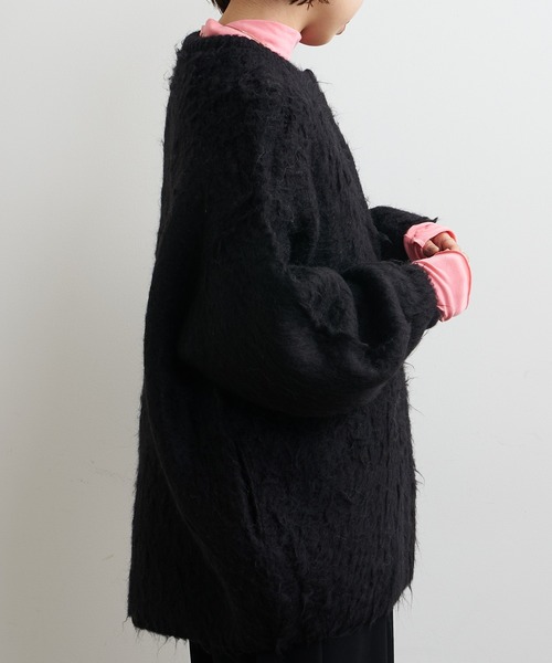 Omekashi（オメカシ）の「【EC限定カラーあり】スーパーシャギーニットコート（ニット/セーター・レディース・ライトグレー/ブラック/ピンク/オフホワイト・FREE）」の19枚目の写真