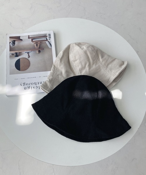 AS KNOW AS plus（アズノゥアズプラス）の「色々チューリップハット（ハット・レディース・ブラック/ホワイト系その他/ブラック系その他/アイボリー・FREE）」の4枚目の写真