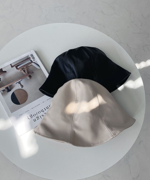 AS KNOW AS plus（アズノゥアズプラス）の「色々チューリップハット（ハット・レディース・ブラック/ホワイト系その他/ブラック系その他/アイボリー・FREE）」の2枚目の写真