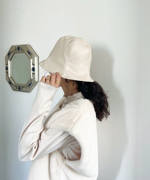 AS KNOW AS plus（アズノゥアズプラス）の「色々チューリップハット（ハット・レディース・ブラック/ホワイト系その他/ブラック系その他/アイボリー・FREE）」の11枚目の写真