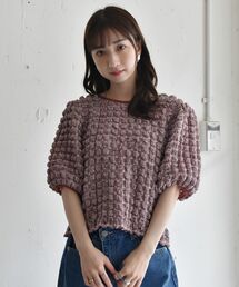 RETRO GIRL | 柄ポコポコ２WAYトップス(Tシャツ/カットソー)