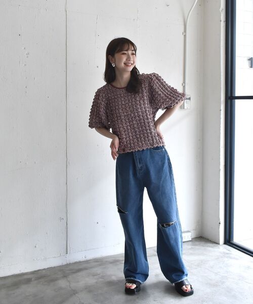 RETRO GIRL(レトロガール)の「柄ポコポコ2WAYトップス(Tシャツ/カットソー・レディース・レッド系その他/イエロー系その他/ブラック系その他・FREE)」の16枚目の写真