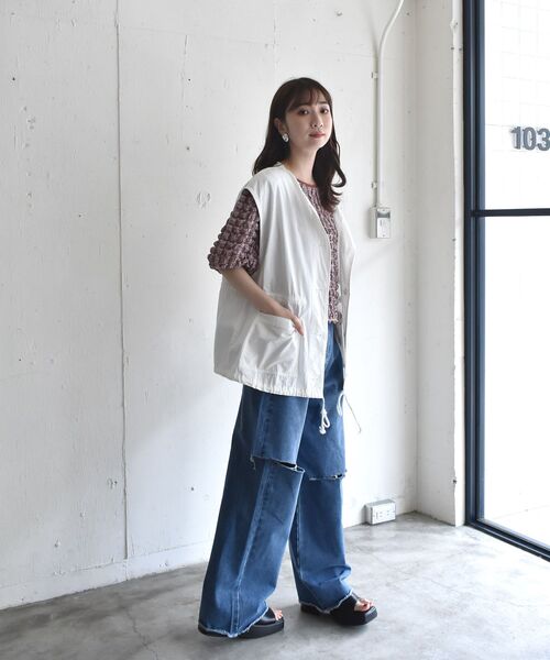 RETRO GIRL(レトロガール)の「柄ポコポコ2WAYトップス(Tシャツ/カットソー・レディース・レッド系その他/イエロー系その他/ブラック系その他・FREE)」の20枚目の写真