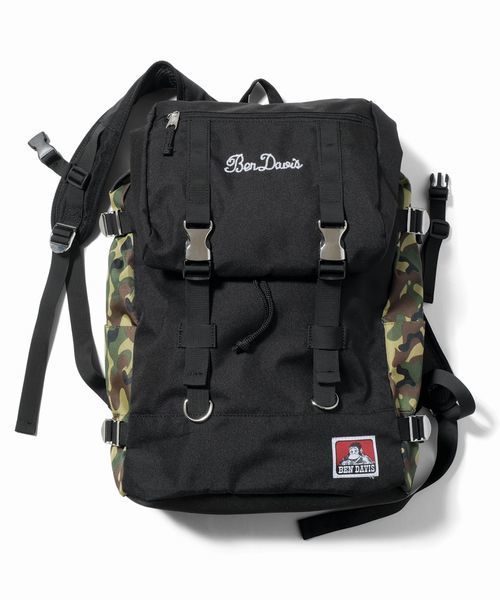 BEN DAVIS ORIGINALS(ベンデイビスオリジナルス)の「BEN DAVIS METAL DAYPACK/ベンデイビス メタルデイパック(バックパック/リュック)」|ブラック×グリーン