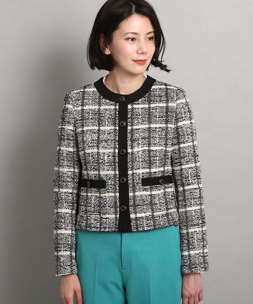 COUP DE CHANCE（クードシャンス）の「◆【セットアップ対応】ツイードノーカーラージャケット（スーツジャケット・レディース・ベージュ系その他7/ブラック系3・40/38/36/34）」の10枚目の写真