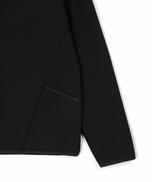 The DUFFER of ST.GEORGE(ザダファーオブセントジョージ)の「〔BLACK LABEL〕"SORONA" DK ZIP CREW:セットアップ ダンボールニット フルジップ クルートップス(カーディガン/ボレロ・メンズ・ブラック/グレー・SMALL/MEDIUM/LARGE/X-LARGE)」の4枚目の写真