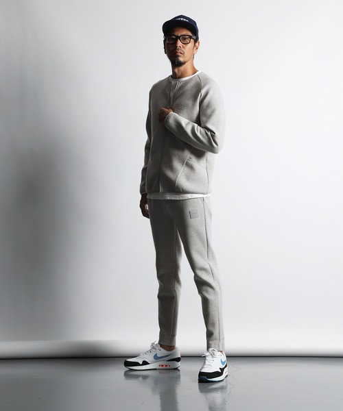 The DUFFER of ST.GEORGE(ザダファーオブセントジョージ)の「〔BLACK LABEL〕"SORONA" DK ZIP CREW:セットアップ ダンボールニット フルジップ クルートップス(カーディガン/ボレロ・メンズ・ブラック/グレー・SMALL/MEDIUM/LARGE/X-LARGE)」の14枚目の写真