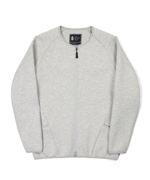 The DUFFER of ST.GEORGE(ザダファーオブセントジョージ)の「〔BLACK LABEL〕"SORONA" DK ZIP CREW:セットアップ ダンボールニット フルジップ クルートップス(カーディガン/ボレロ・メンズ・ブラック/グレー・SMALL/MEDIUM/LARGE/X-LARGE)」の11枚目の写真