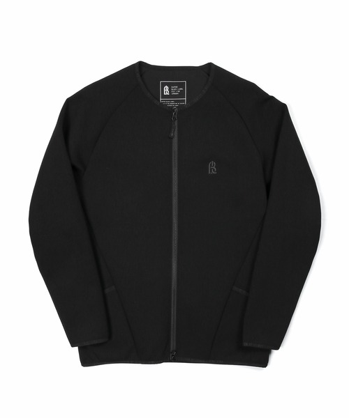 The DUFFER of ST.GEORGE(ザダファーオブセントジョージ)の「〔BLACK LABEL〕"SORONA" DK ZIP CREW:セットアップ ダンボールニット フルジップ クルートップス(カーディガン/ボレロ・メンズ・ブラック/グレー・SMALL/MEDIUM/LARGE/X-LARGE)」の10枚目の写真