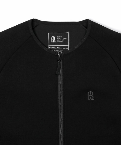 The DUFFER of ST.GEORGE(ザダファーオブセントジョージ)の「〔BLACK LABEL〕"SORONA" DK ZIP CREW:セットアップ ダンボールニット フルジップ クルートップス(カーディガン/ボレロ・メンズ・ブラック/グレー・SMALL/MEDIUM/LARGE/X-LARGE)」の9枚目の写真