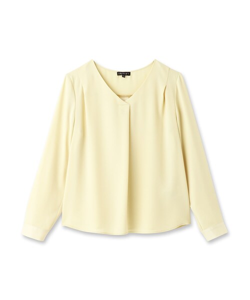 INDIVI（インディヴィ）の「【洗える/UVケア/吸水速乾】Vネックブラウス（シャツ/ブラウス・レディース・オフホワイト/ベージュ系その他2/レモンイエロー/ネイビー/ライトパープル/ブルー系5/アイボリー・05/13/19/36/40/03/12/15 /34/38/42）」の13枚目の写真