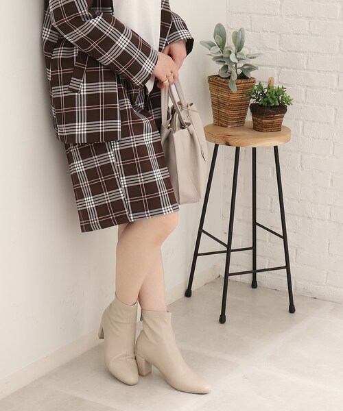 Cutie Blonde(キューティーブロンド)の「◆【セットアップ可能】チェックハーフパンツ(その他パンツ・レディース・ブラウン系2/ベージュ系1・02/03)」の4枚目の写真