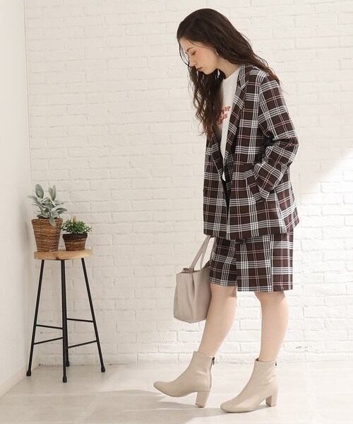 Cutie Blonde(キューティーブロンド)の「◆【セットアップ可能】チェックハーフパンツ(その他パンツ・レディース・ブラウン系2/ベージュ系1・02/03)」の18枚目の写真