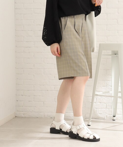 Cutie Blonde(キューティーブロンド)の「◆【セットアップ可能】チェックハーフパンツ(その他パンツ・レディース・ブラウン系2/ベージュ系1・02/03)」の16枚目の写真
