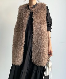 DouDou | カーリーフェイクファーベスト(ベスト)