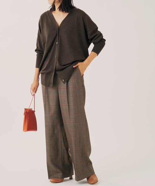 journal standard L'essage（ジャーナルスタンダードレサージュ）の「チェック ワイドパンツ（その他パンツ・レディース・グレー/ブラウン系その他/ブラウン・36/38）」の14枚目の写真
