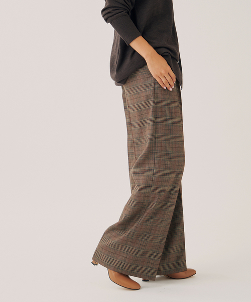 journal standard L'essage（ジャーナルスタンダードレサージュ）の「チェック ワイドパンツ（その他パンツ・レディース・グレー/ブラウン系その他/ブラウン・36/38）」の15枚目の写真