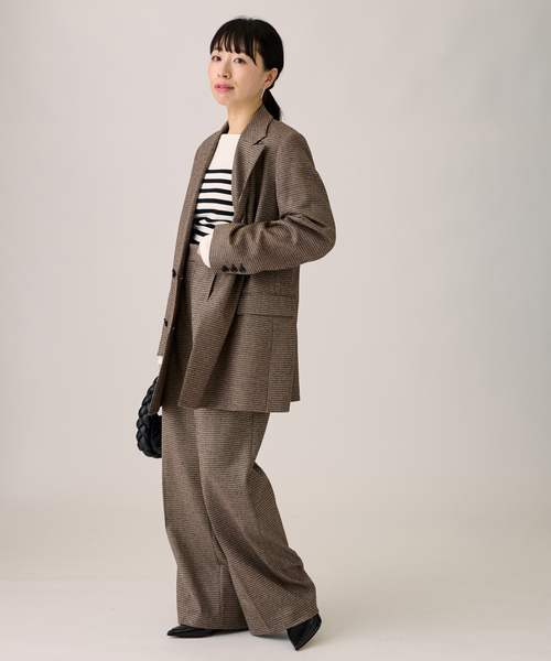 journal standard L'essage（ジャーナルスタンダードレサージュ）の「チェック ワイドパンツ（その他パンツ・レディース・グレー/ブラウン系その他/ブラウン・36/38）」の17枚目の写真