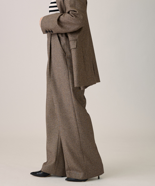 journal standard L'essage（ジャーナルスタンダードレサージュ）の「チェック ワイドパンツ（その他パンツ・レディース・グレー/ブラウン系その他/ブラウン・36/38）」の20枚目の写真