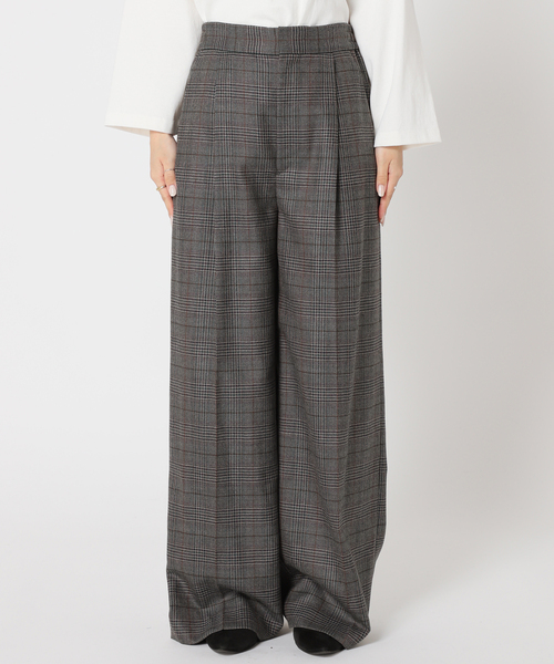 journal standard L'essage（ジャーナルスタンダードレサージュ）の「チェック ワイドパンツ（その他パンツ・レディース・グレー/ブラウン系その他/ブラウン・36/38）」の21枚目の写真