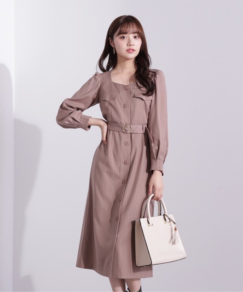 PROPORTION BODY DRESSING(プロポーションボディドレッシング)の「フロント釦タイトワンピース / 1212240018(ワンピース・レディース・ブルー/ベージュ/ダークグレー・SMALL/X-SMALL/MEDIUM)」の15枚目の写真