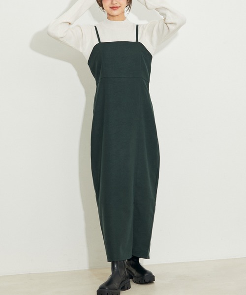 vis-`a-vis(ビサビ)の「【WEB限定】【SET】キャミワンピース&モックネックプルオーバーセット(ワンピース・レディース・ブラック/グリーン/ラベンダー・FREE)」の1枚目の写真
