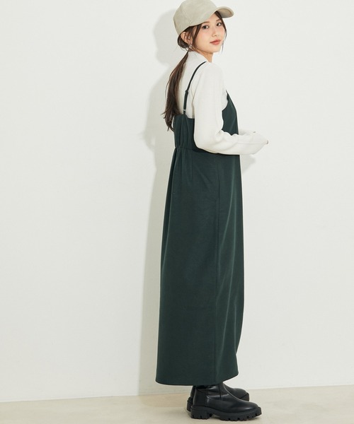 vis-`a-vis(ビサビ)の「【WEB限定】【SET】キャミワンピース&モックネックプルオーバーセット(ワンピース・レディース・ブラック/グリーン/ラベンダー・FREE)」の7枚目の写真