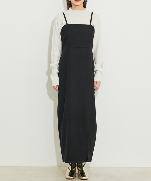 vis-`a-vis(ビサビ)の「【WEB限定】【SET】キャミワンピース&モックネックプルオーバーセット(ワンピース・レディース・ブラック/グリーン/ラベンダー・FREE)」の12枚目の写真