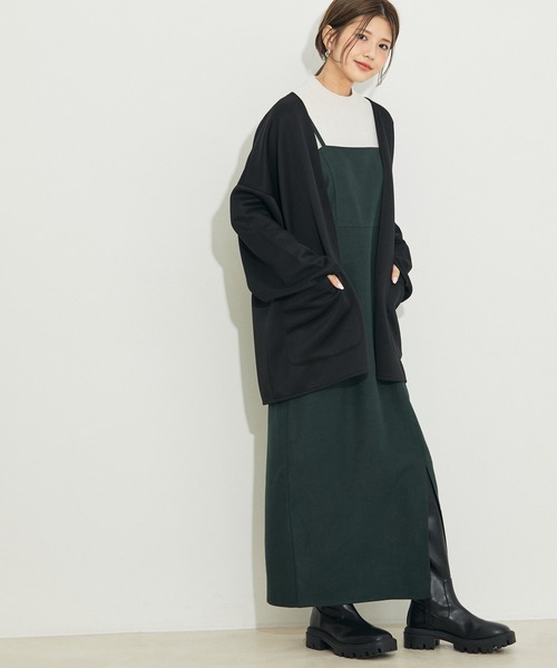 vis-`a-vis(ビサビ)の「【WEB限定】【SET】キャミワンピース&モックネックプルオーバーセット(ワンピース・レディース・ブラック/グリーン/ラベンダー・FREE)」の8枚目の写真