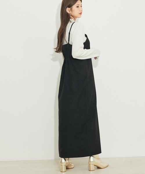 vis-`a-vis(ビサビ)の「【WEB限定】【SET】キャミワンピース&モックネックプルオーバーセット(ワンピース・レディース・ブラック/グリーン/ラベンダー・FREE)」の9枚目の写真