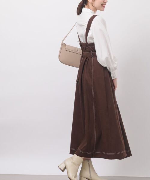 rps（アールピーエス）の「フェイクスウェードチュール切替ジャンドレ（ジャンパースカート・レディース・ブラック/ダークグリーン/ブラウン/ボルドー/ブラック系その他2・フリー）」の8枚目の写真