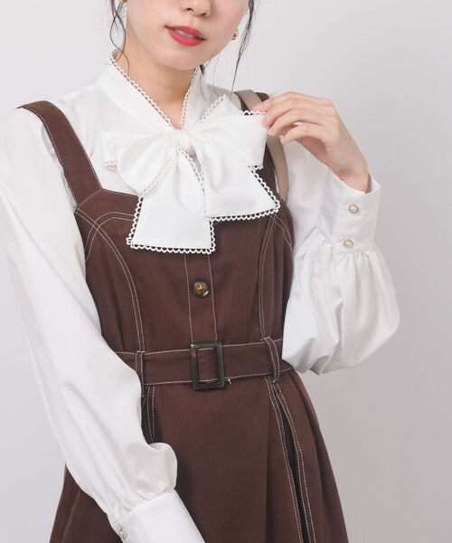 rps（アールピーエス）の「フェイクスウェードチュール切替ジャンドレ（ジャンパースカート・レディース・ブラック/ダークグリーン/ブラウン/ボルドー/ブラック系その他2・フリー）」の9枚目の写真