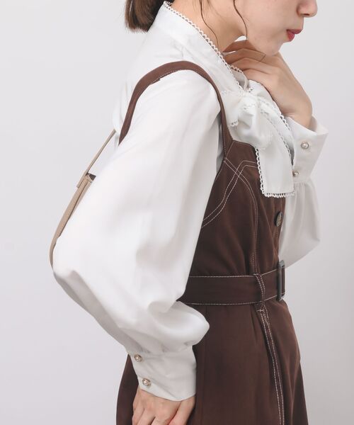 rps（アールピーエス）の「フェイクスウェードチュール切替ジャンドレ（ジャンパースカート・レディース・ブラック/ダークグリーン/ブラウン/ボルドー/ブラック系その他2・フリー）」の10枚目の写真