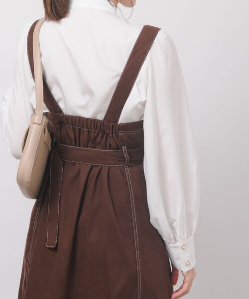 rps（アールピーエス）の「フェイクスウェードチュール切替ジャンドレ（ジャンパースカート・レディース・ブラック/ダークグリーン/ブラウン/ボルドー/ブラック系その他2・フリー）」の11枚目の写真