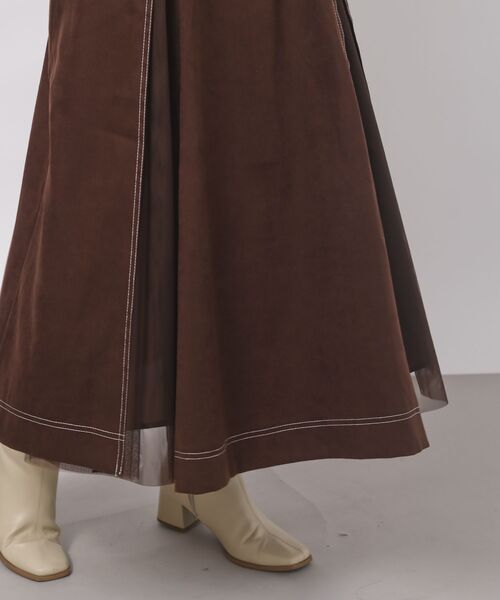 rps（アールピーエス）の「フェイクスウェードチュール切替ジャンドレ（ジャンパースカート・レディース・ブラック/ダークグリーン/ブラウン/ボルドー/ブラック系その他2・フリー）」の13枚目の写真