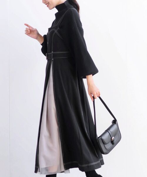 rps（アールピーエス）の「フェイクスウェードチュール切替ジャンドレ（ジャンパースカート・レディース・ブラック/ダークグリーン/ブラウン/ボルドー/ブラック系その他2・フリー）」の17枚目の写真