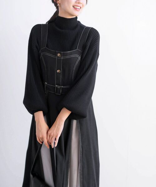 rps（アールピーエス）の「フェイクスウェードチュール切替ジャンドレ（ジャンパースカート・レディース・ブラック/ダークグリーン/ブラウン/ボルドー/ブラック系その他2・フリー）」の20枚目の写真