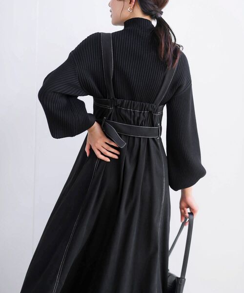 rps（アールピーエス）の「フェイクスウェードチュール切替ジャンドレ