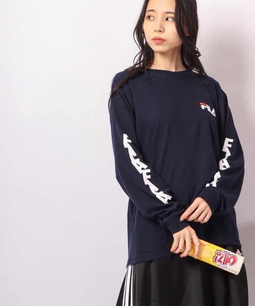 FILA(フィラ)の「FILA 切り替えロングスリーブTシャツ(Tシャツ/カットソー・メンズ・ネイビー/グリーン系その他/ホワイト/グリーン/レッド/ブラック・XL/M/L)」の16枚目の写真